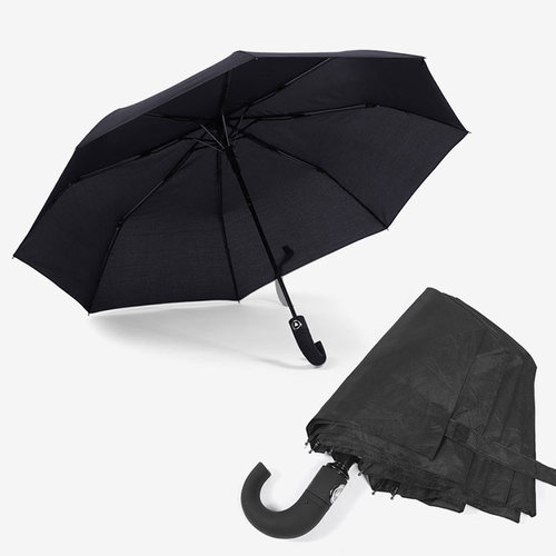 튼튼한 방수 반자동 블랙 미니 3단 우산 P0000SPK