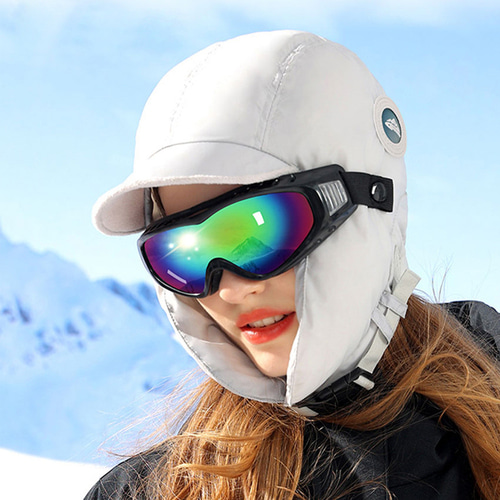 스키 스노우보드 남녀공용 고글 패딩 귀달이 모자 P0000SWL