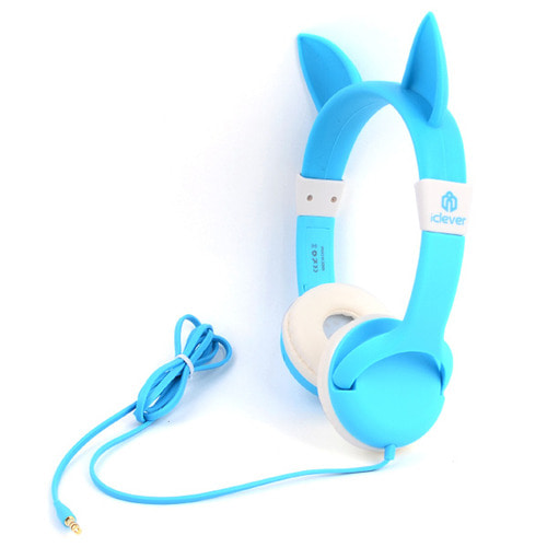 고양이디자인 어린이헤드폰 청력보호 핑크 블루 실리콘