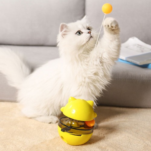 오뚝이형 반려묘 고양이 간식 먹이 스낵 볼 노즈워크 장난감