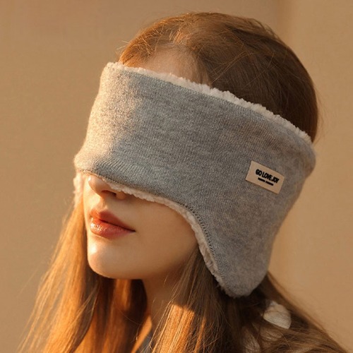 여성 겨울 방한 수면 안대 겸용 헤어밴드형 귀마개 P0000SWE
