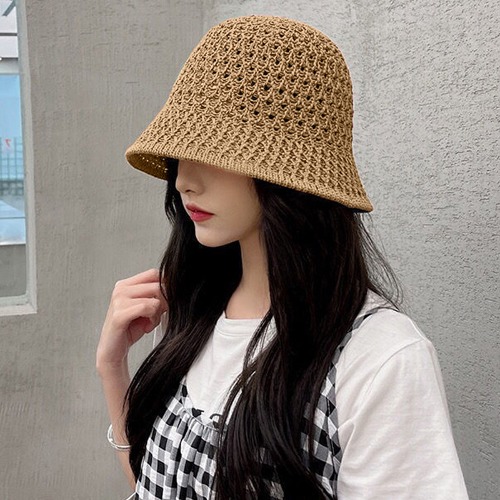 봄 여름 여성 니트 짜임 버킷햇 벙거지 모자 P0000TEK 1+1