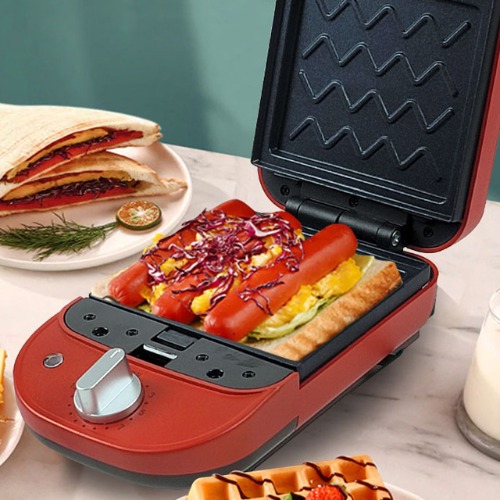 가벼운 아침식사를 위한 멀티 샌드위치 와플 메이커