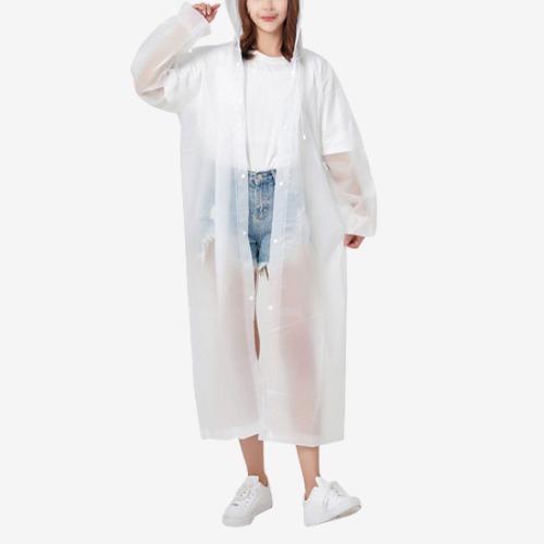 성인 남녀공용 EVA 방수 컬러 레인코트 우비 우의 비옷 1+1
